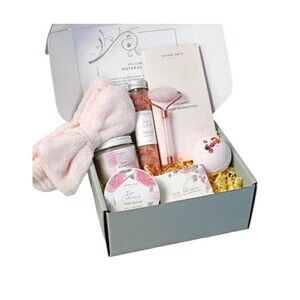 Natural Amor Los Angeles Relaxing Spa Gift Set for Women Luxurious 7pc Bath Set